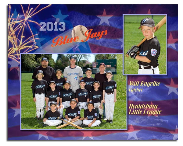 Deluxe TeamMate #1 - 8x10 Deluxe TeamMate personalized with player’s name, position, teams name, division, league and year.