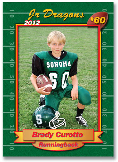 Personalized Border Prints – Included with our exclusive custom designed border is the player’s name, position, uniform number, team name and year.