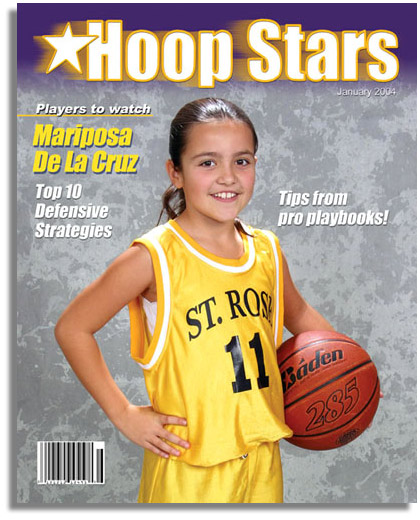 Standard Magazine Cover - 8x10 magazine cover personalized with player’s name.