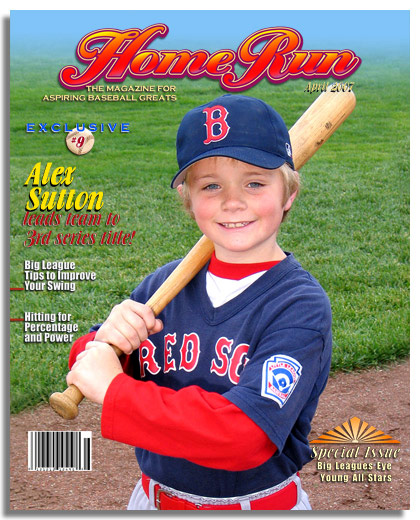 Deluxe Magazine Cover - 8x10 magazine cover with the Deluxe Background and personalized with player’s name.