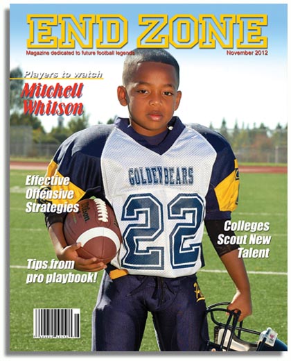 Deluxe Magazine Cover - 8x10 magazine cover with the Deluxe Background and personalized with player’s name.